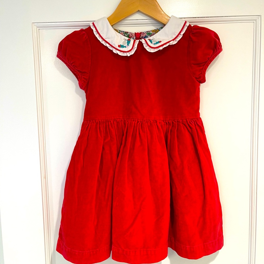 4-5y Red Velvet Holiday dress. Boden.